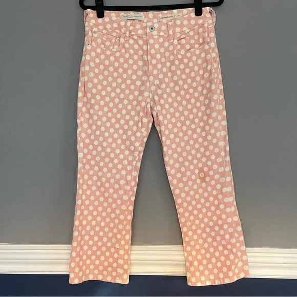 Pilcro the Letterpress by Anthropologie Pink Polka Dot Women's Jeans 30 - Picture 1 of 6